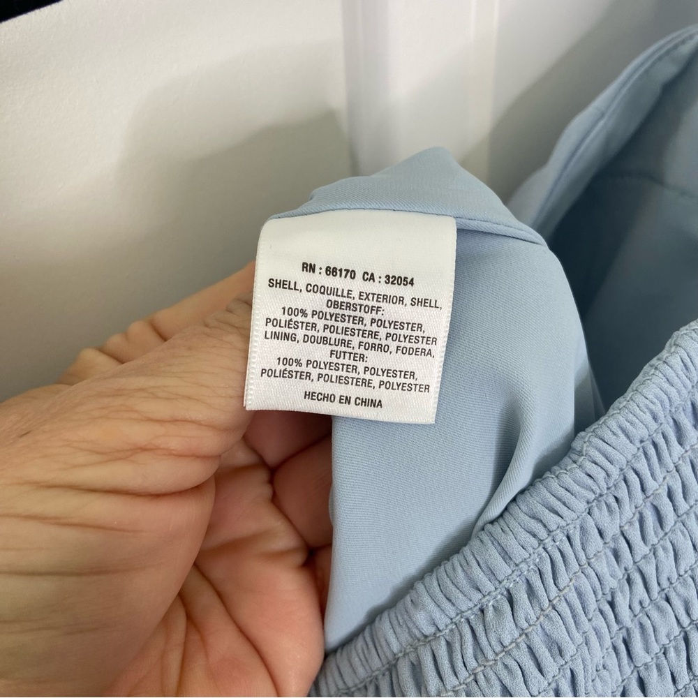 BHDN Long Sleeved Cocktail Dress, Blue‎ / Grey, Sheer Sleeves, NWT, size 2 - Picture 10 of 10